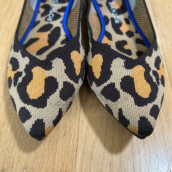 Rothy's The Point Leopard Print Women's Flats - Picture 7 of 10